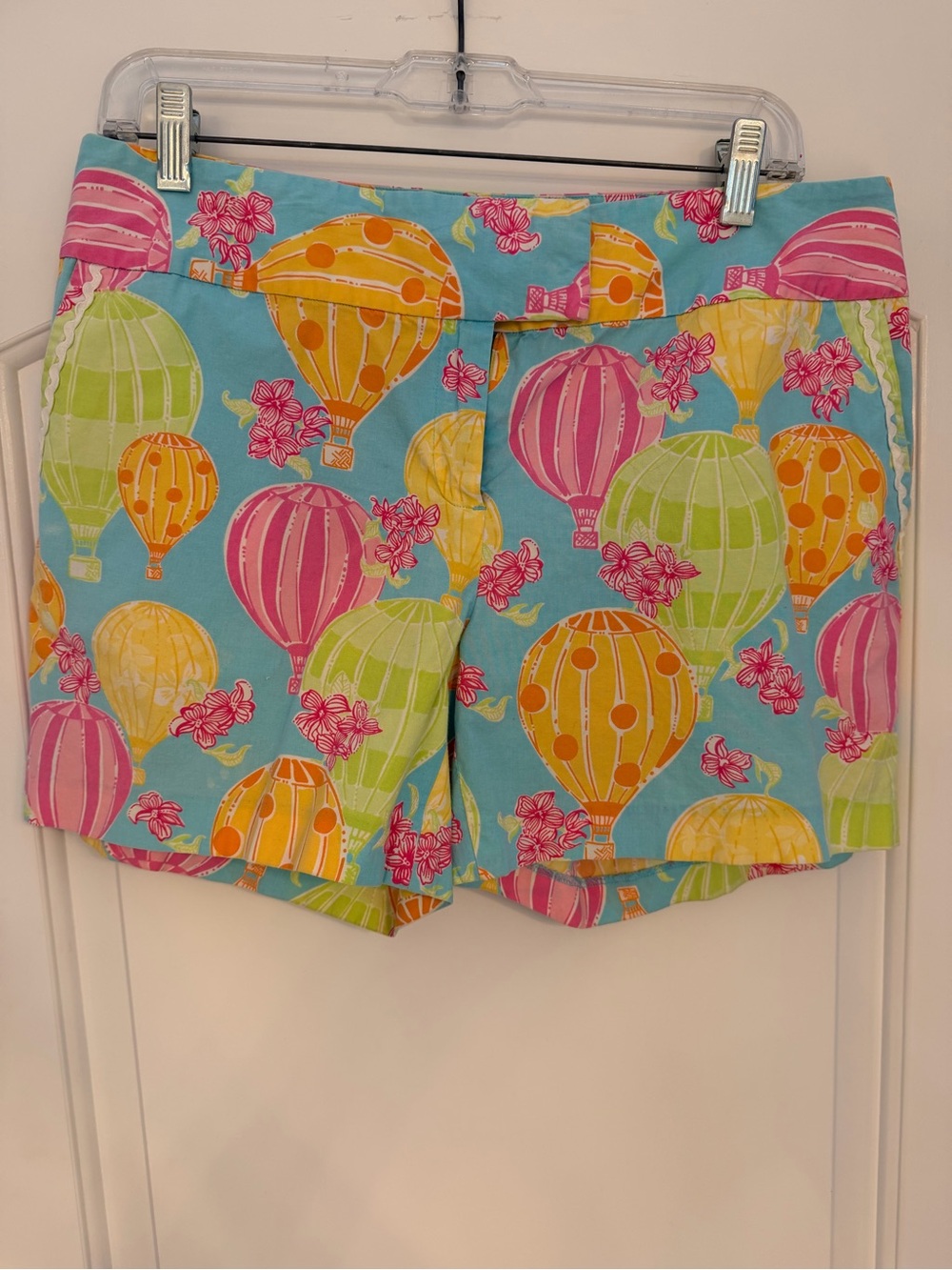 Vintage Lilly Pulitzer White Label Hot Air Balloon Shorts Size 10